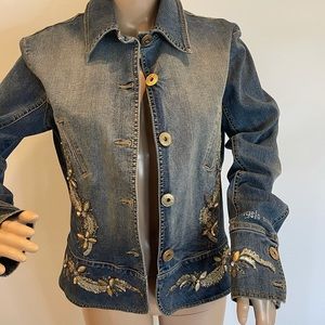 Angelo Marani Jean Jacket w/ embellishmentsUNIQUE